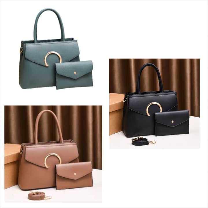 Sac à Main 2-en-1 – Élégance Moderne & Finitions Dorées 