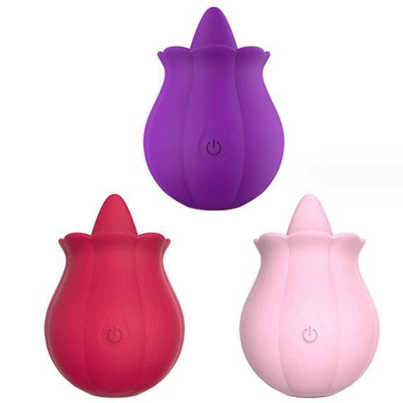 Vibromasseur rose avec langue 
